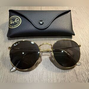 Rayban RB3446 Polarized Round Metal Sunglasses
